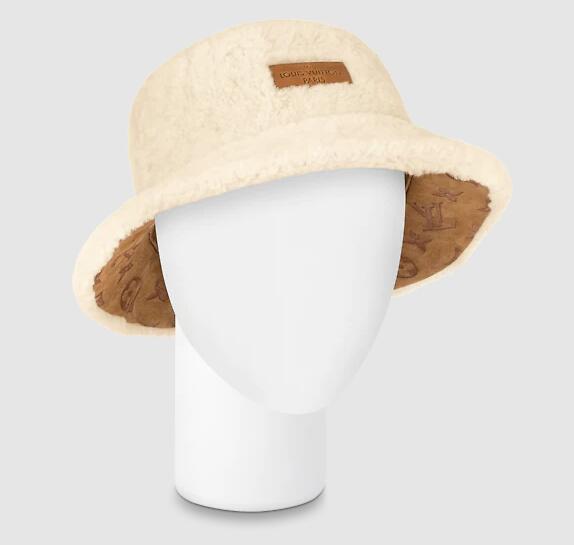 Monogram Shearling Hat Brown M76577 5 Monogram Shearling Hat Brown M76577 - Image 3