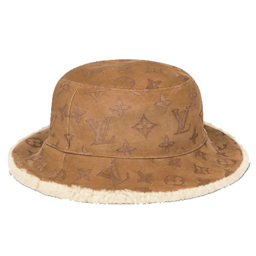 Monogram Shearling Hat Brown M76577 1 Monogram Shearling Hat Brown M76577