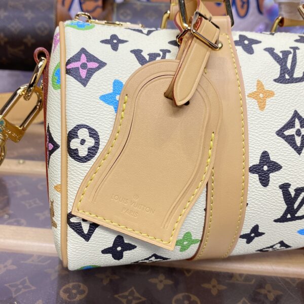 M24849 WHITE Keepall Bandoulière 25 Handbag - Image 3